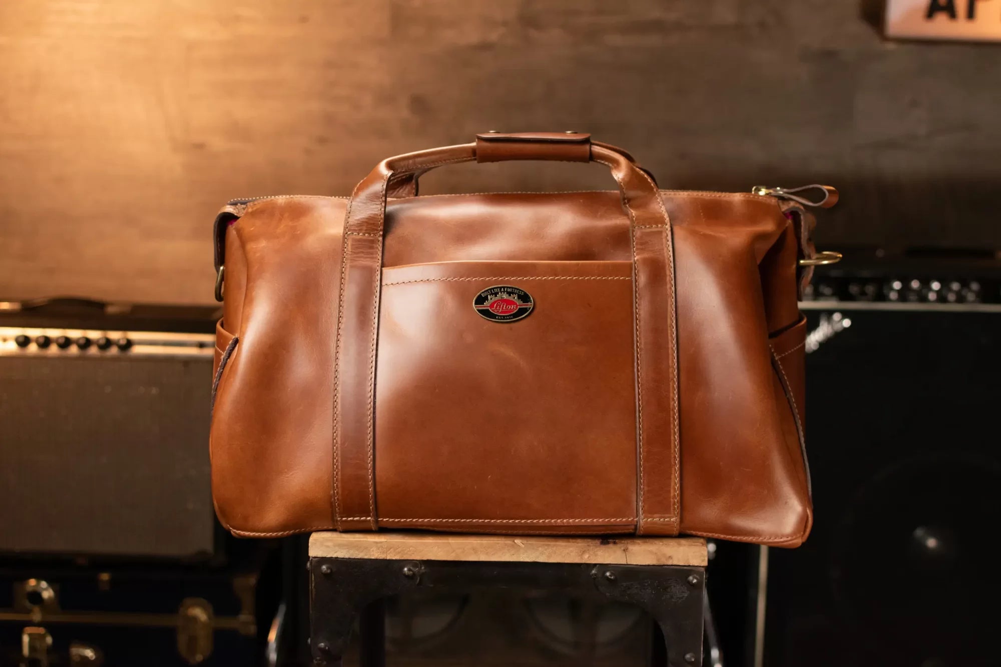 Gibson Lifton Leather Duffle Bag - Brown