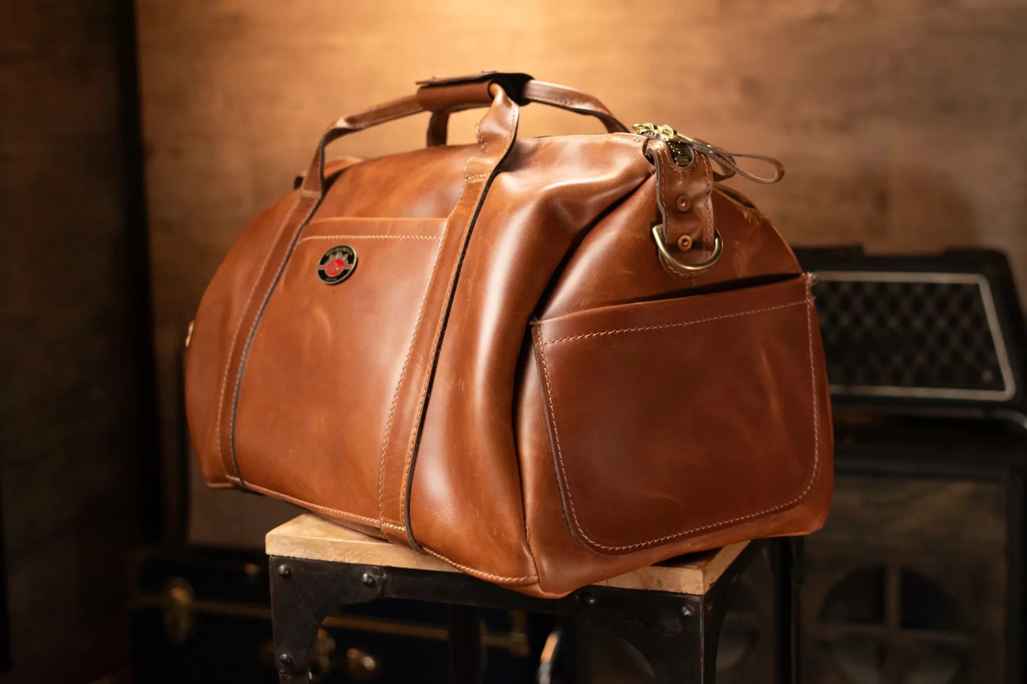 Gibson Lifton Leather Duffle Bag - Brown