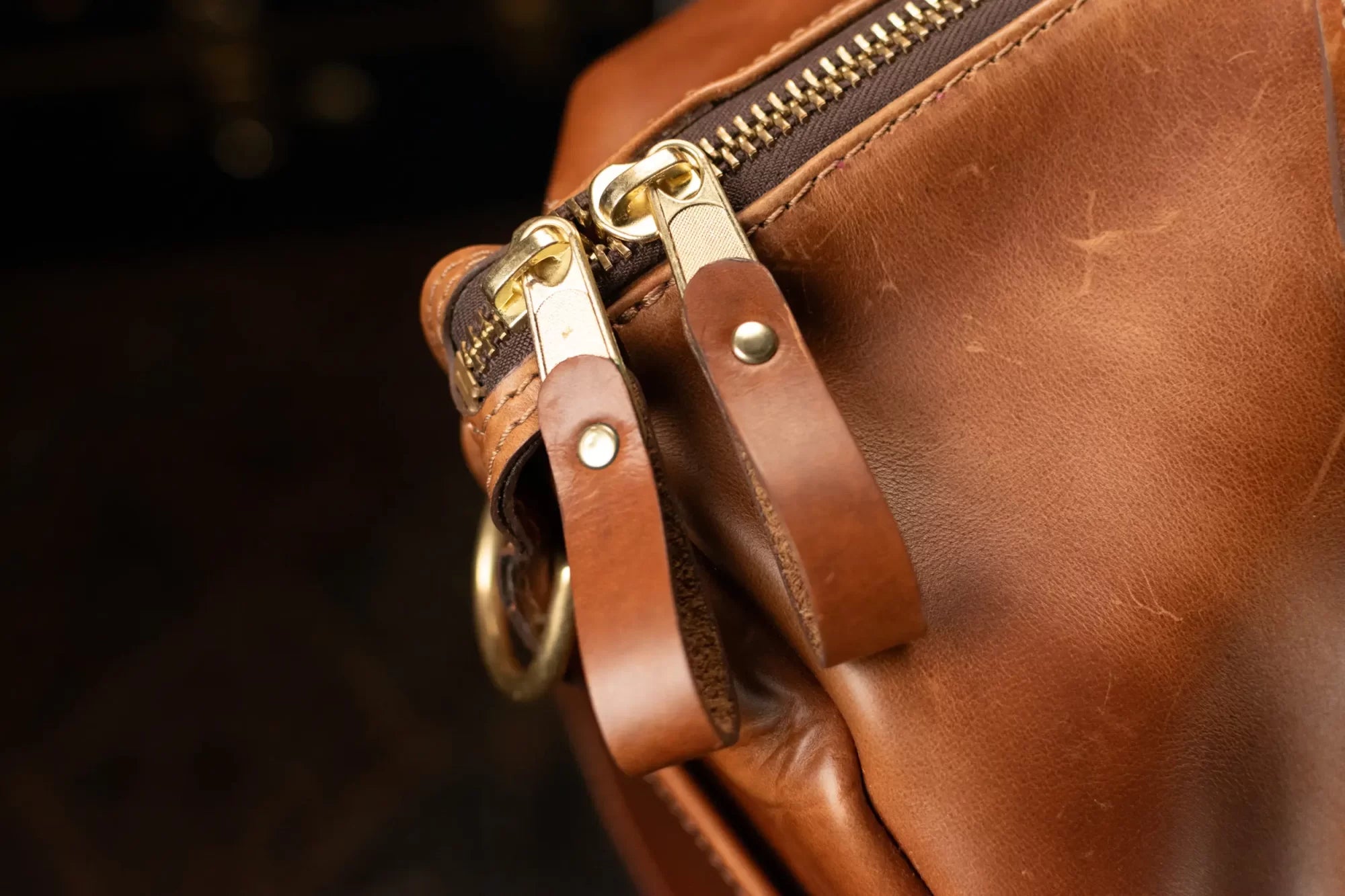 Gibson Lifton Leather Duffle Bag - Brown