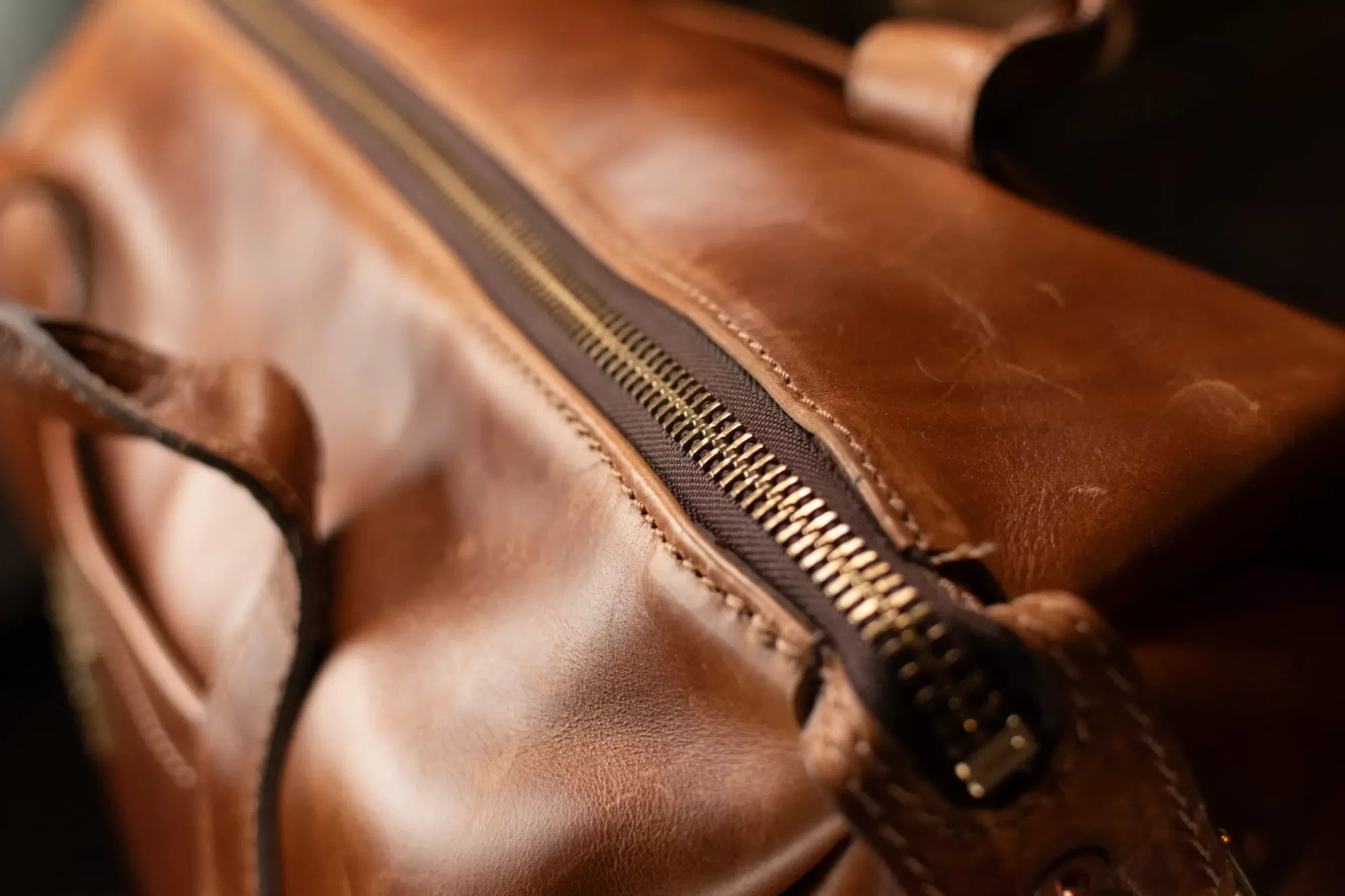 Gibson Lifton Leather Duffle Bag - Brown