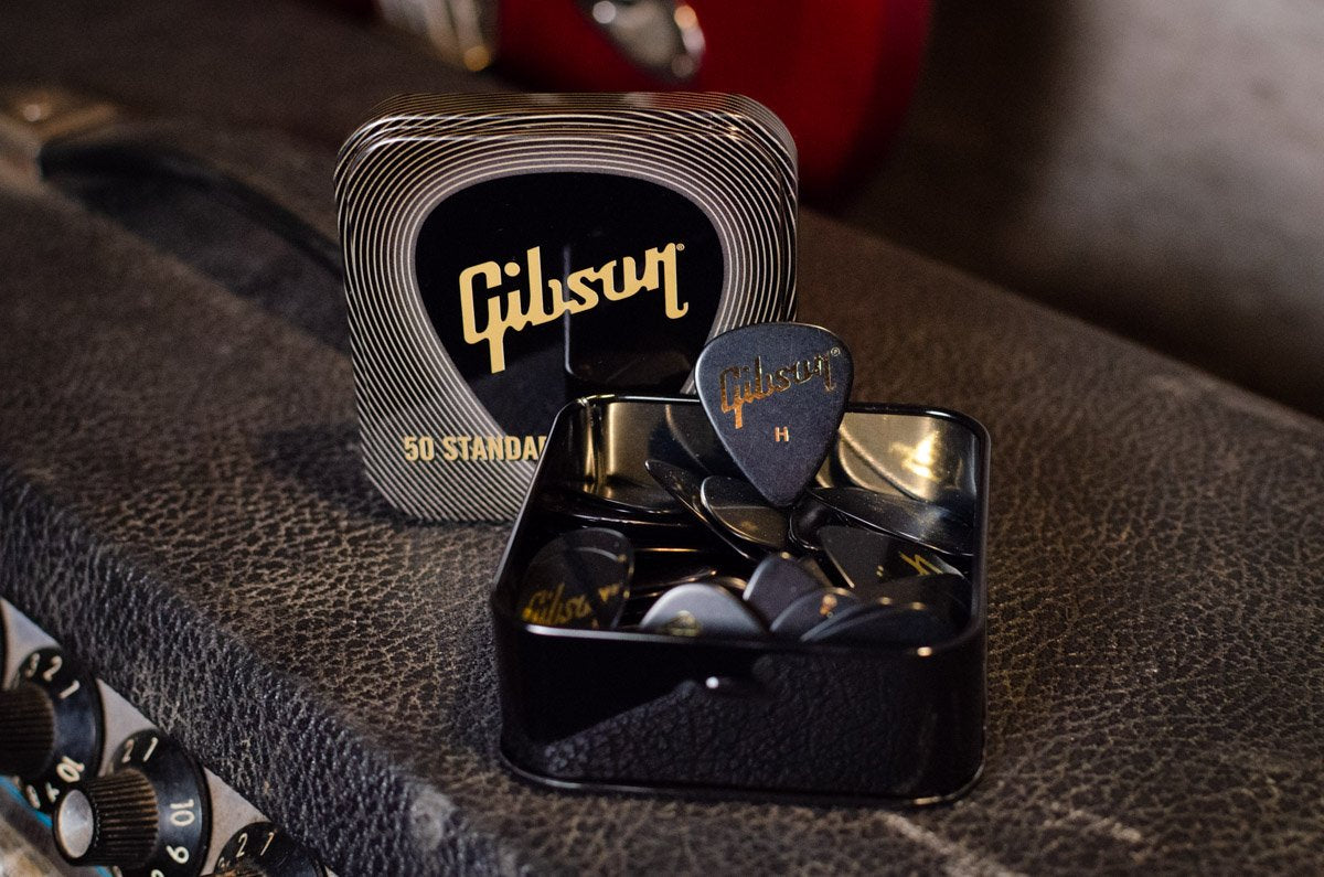 Gibson Standard Pick Tin 50 pcs. Black - Heavy