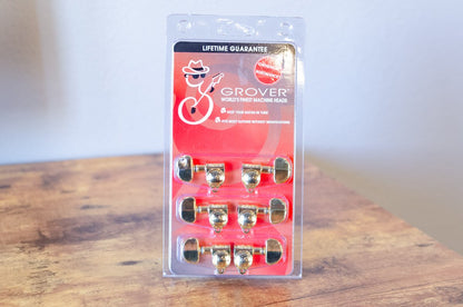Grover Original Rotomatic Tuning Machines 3 x 3, Gold