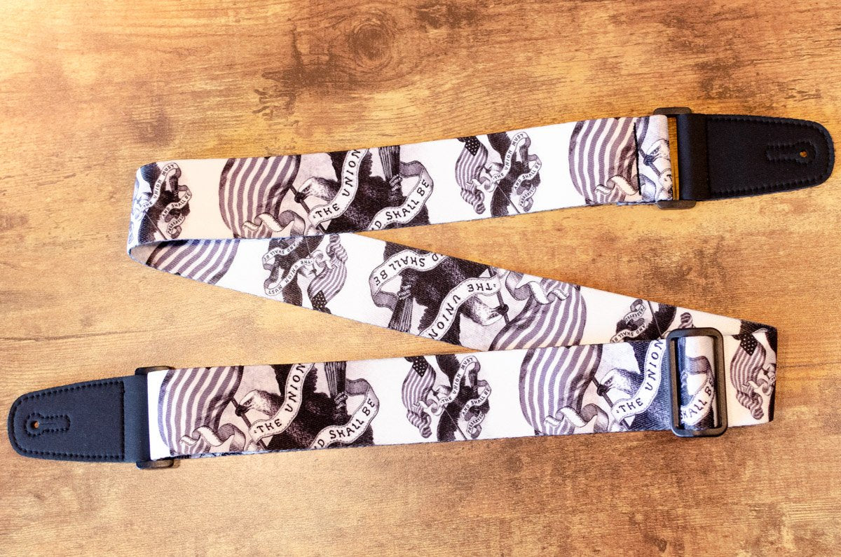 new HENRY HELLER 2 SUBLIMATION GUITAR STRAP US ARMY UNION WHITE haggertys 6
