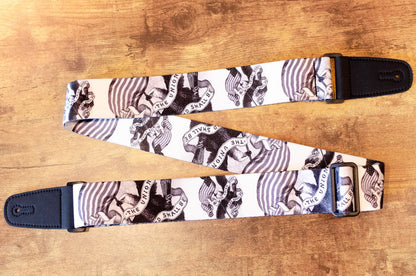 new HENRY HELLER 2 SUBLIMATION GUITAR STRAP US ARMY UNION WHITE haggertys 6