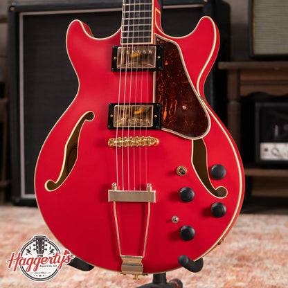 Ibanez AMH90CRF Artcore Expressionist Hollowbody Electric Guitar - Cherry Red Flat