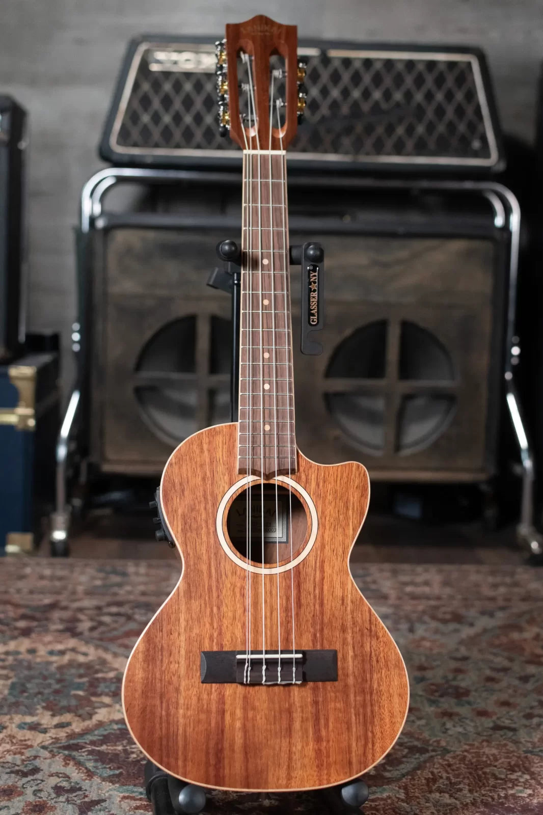 Lanikai ACST-5CET Acacia Solid Top 5-String Tenor Ukulele w/Electronics & Gig Bag