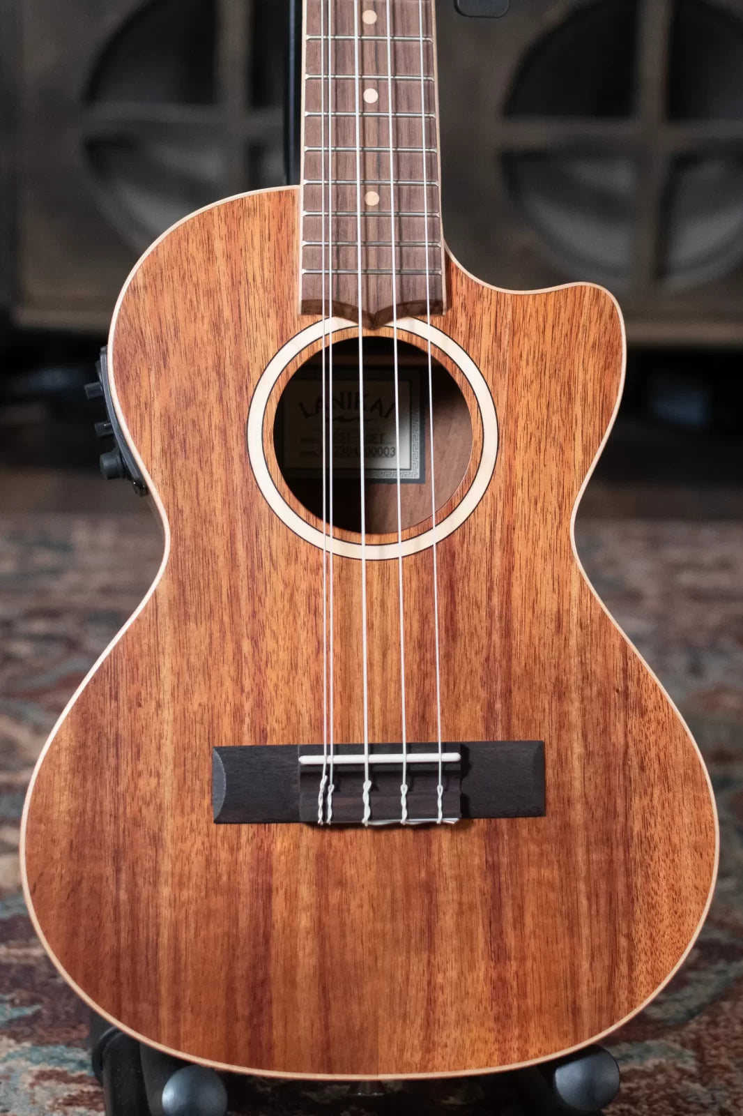 Lanikai ACST-5CET Acacia Solid Top 5-String Tenor Ukulele w/Electronics & Gig Bag