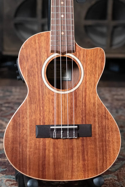 Lanikai ACST-5CET Acacia Solid Top 5-String Tenor Ukulele w/Electronics & Gig Bag
