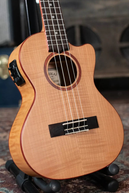 Lanikai FM-CET Flame Maple Tenor Ukulele Cutaway with Electronics