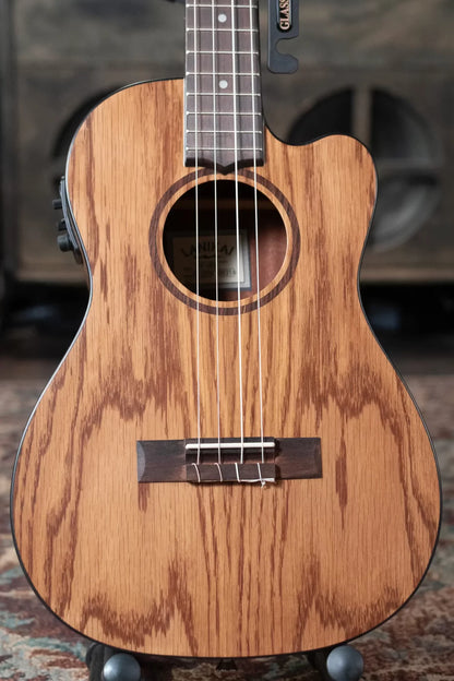 Lanikai OA-CEB Oak Baritone Ukulele Cutaway with Electronics