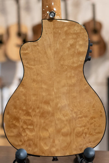 Lanikai QM-NACEC Quilted Maple Natural Concert Ukulele Cutaway with Electronics