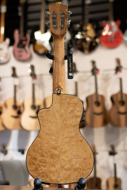 Lanikai QM-NACEC Quilted Maple Natural Concert Ukulele Cutaway with Electronics