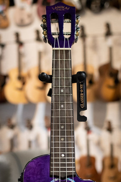 Lanikai QM-PUCEC Quilted Maple Purple Concert Ukulele Cutaway with Electronics