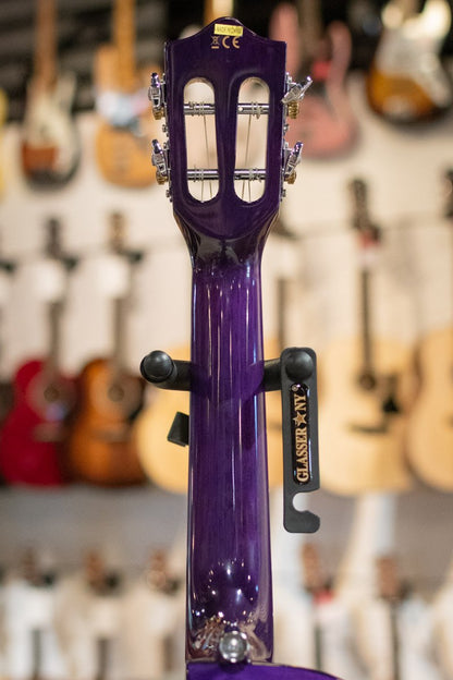 Lanikai QM-PUCEC Quilted Maple Purple Concert Ukulele Cutaway with Electronics