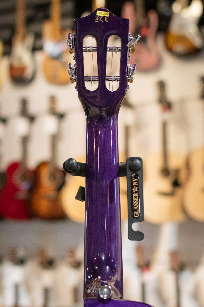 Lanikai QM-PUCEC Quilted Maple Purple Concert Ukulele Cutaway with Electronics