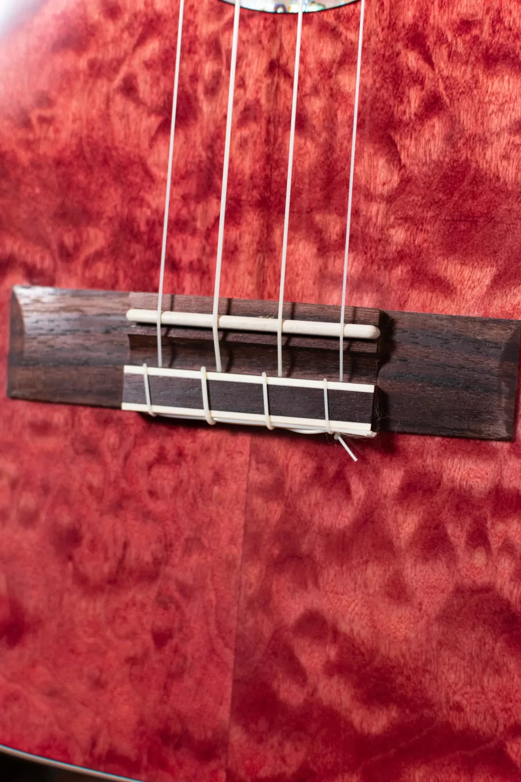 Lanikai QM-RDCET Quilted Maple Red Tenor Ukulele Cutaway w/Electronics & Gig Bag