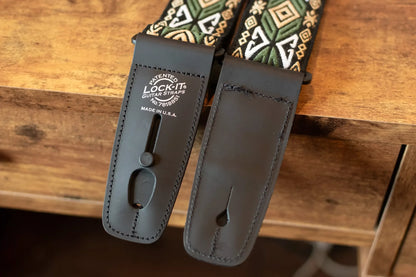 new Lock It 2 Guitar Strap Retro Vintage Series Emerald Isle haggertys 5