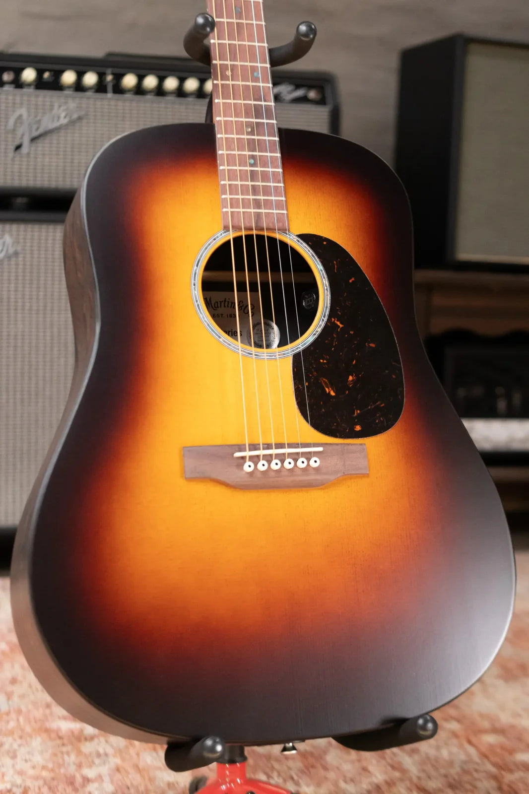 Martin D-X2E Ziricote Acoustic/Electric Guitar - Ziricote Burst with Softshell Case