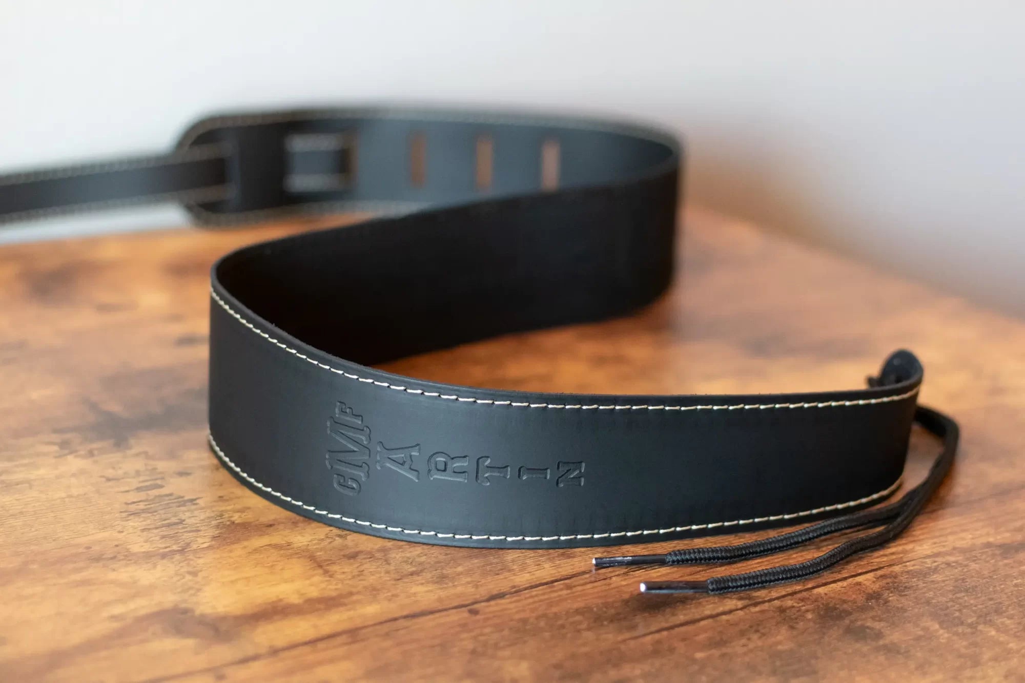 Martin Slim Leather Strap - Black