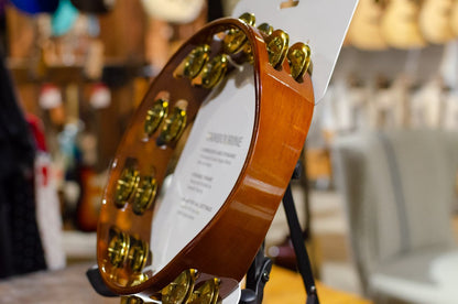 Meinl African Brown Wood Tambourine Brass Jingles