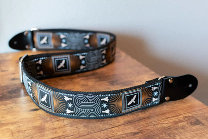 PRS Deluxe Retro Guitar Strap with Custom Jacquard - Beige Birds