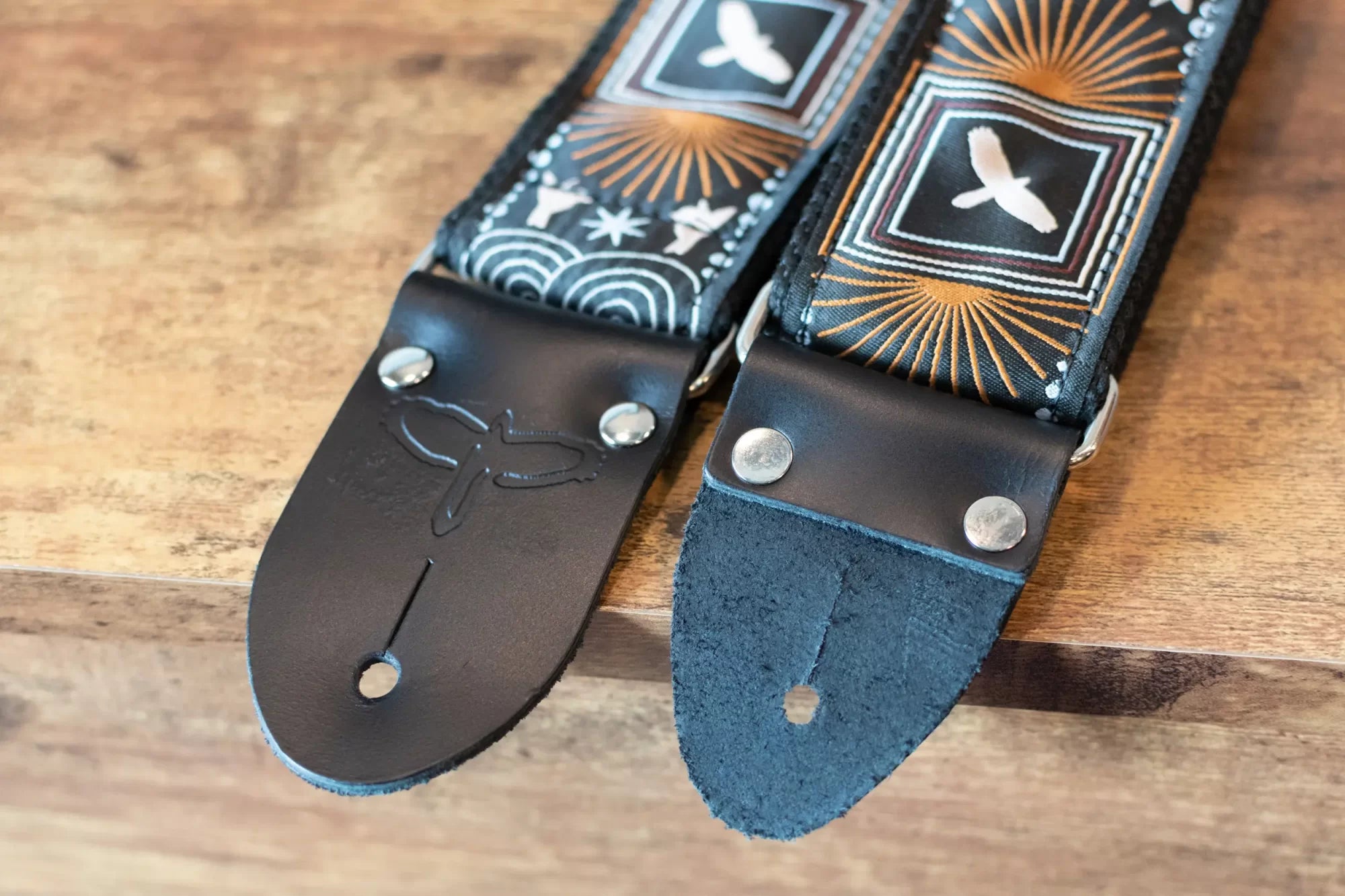 PRS Deluxe Retro Guitar Strap with Custom Jacquard - Beige Birds