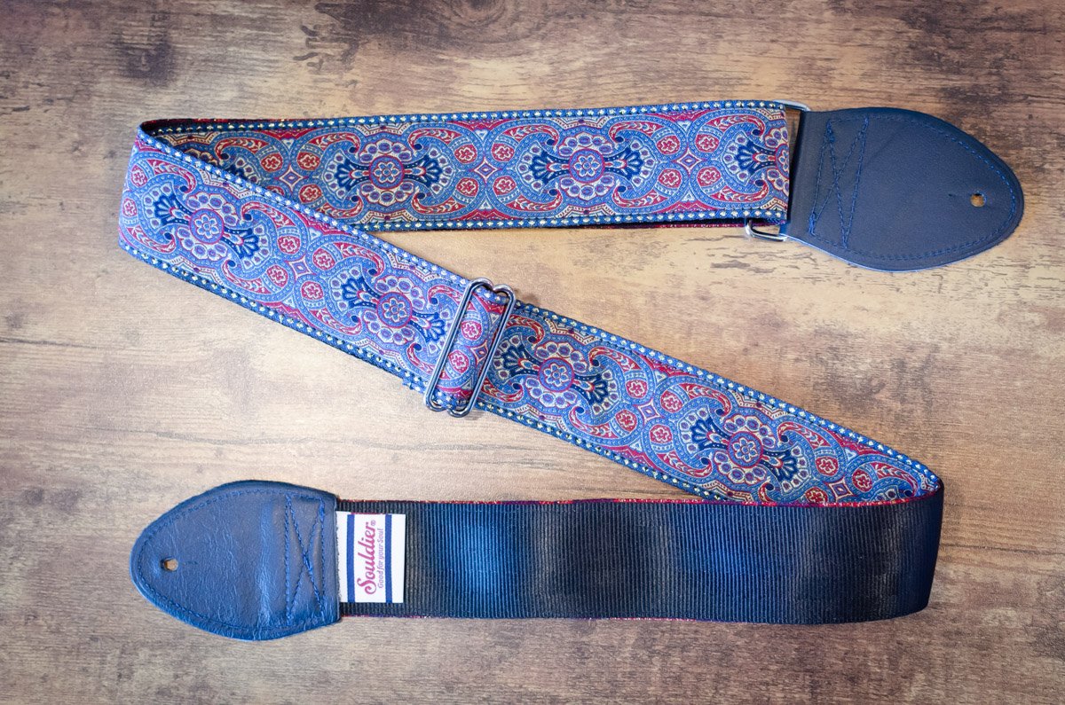Souldier Classic Series Guitar Strap, Arabesque Indigo