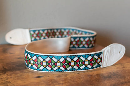 new Souldier Classic Guitar Strap Stained Glass Blue haggertys 3