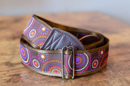 new Souldier Retro Crop Circles Brown Guitar Strap haggertys 2