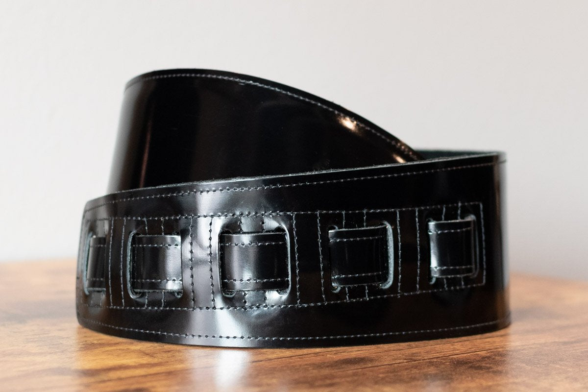 Souldier Torpedo Series Patent Leather Bass Strap, Padded Three-Ply