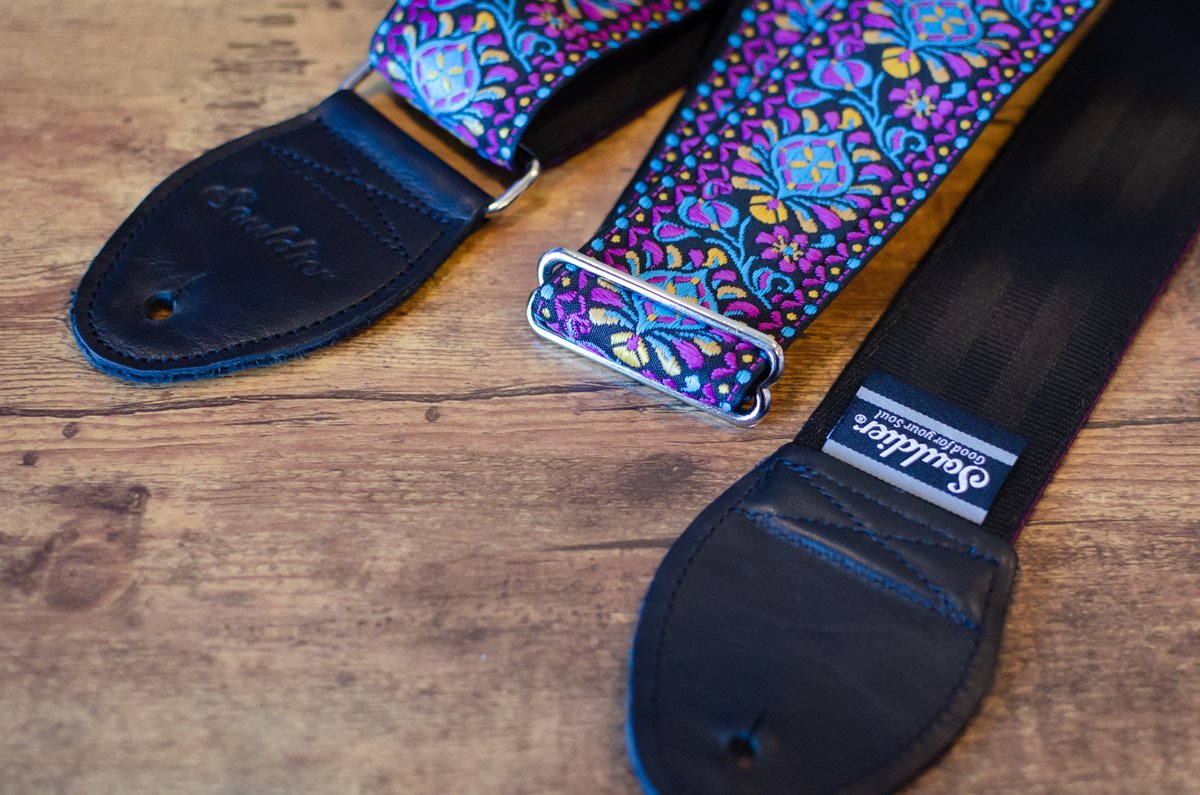new Souldier Vintage Hendrix Turquoise Guitar Strap haggertys 4