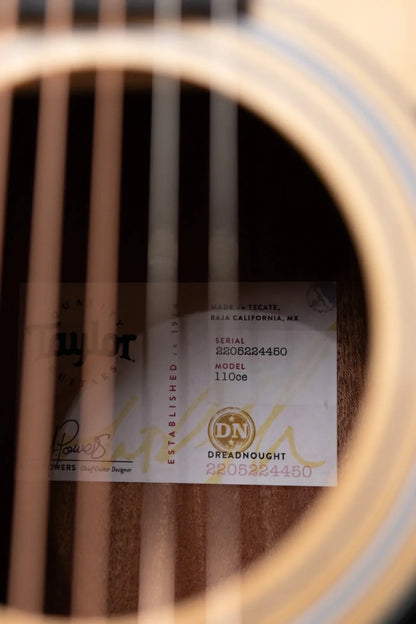 Taylor 110ce Dreadnought Acoustic/Electric Guitar with Gig Bag - Used