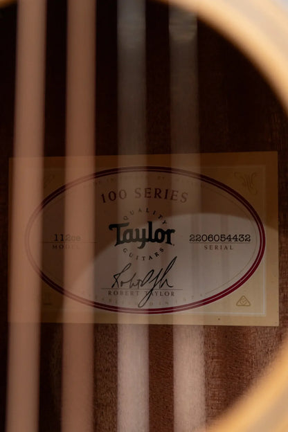Taylor 112ce Grand Concert Acoustic/Electric Guitar with Gig Bag - Demo