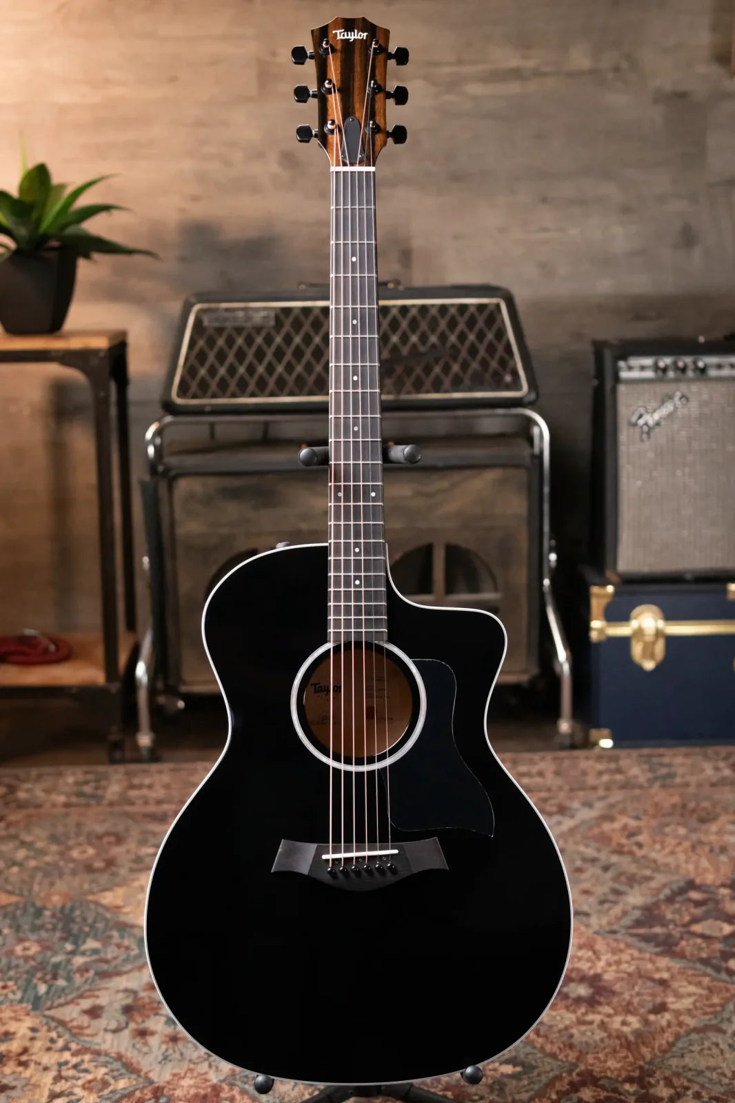 Taylor 214ce-BLK Plus Grand Auditorium Acoustic/Electric with Aerocase - Factory Demo