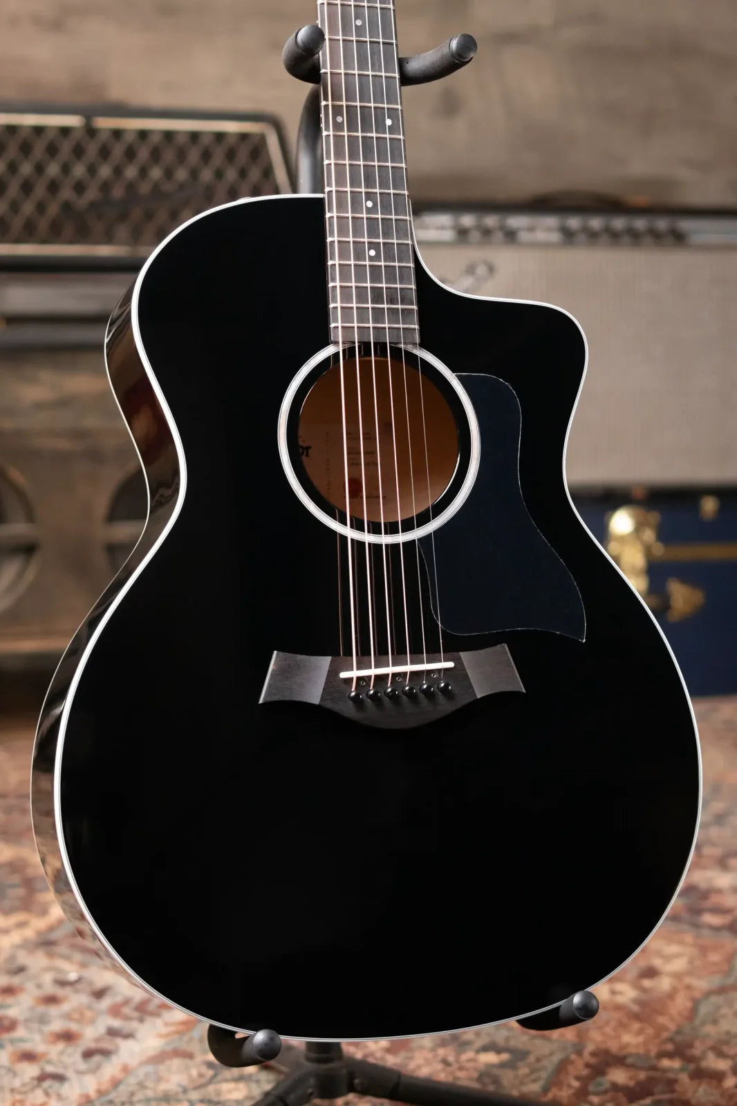 Taylor 214ce-BLK Plus Grand Auditorium Acoustic/Electric with Aerocase - Factory Demo