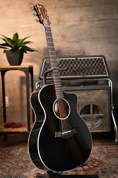 Taylor 214ce-BLK Plus Grand Auditorium Acoustic/Electric with Aerocase - Factory Demo