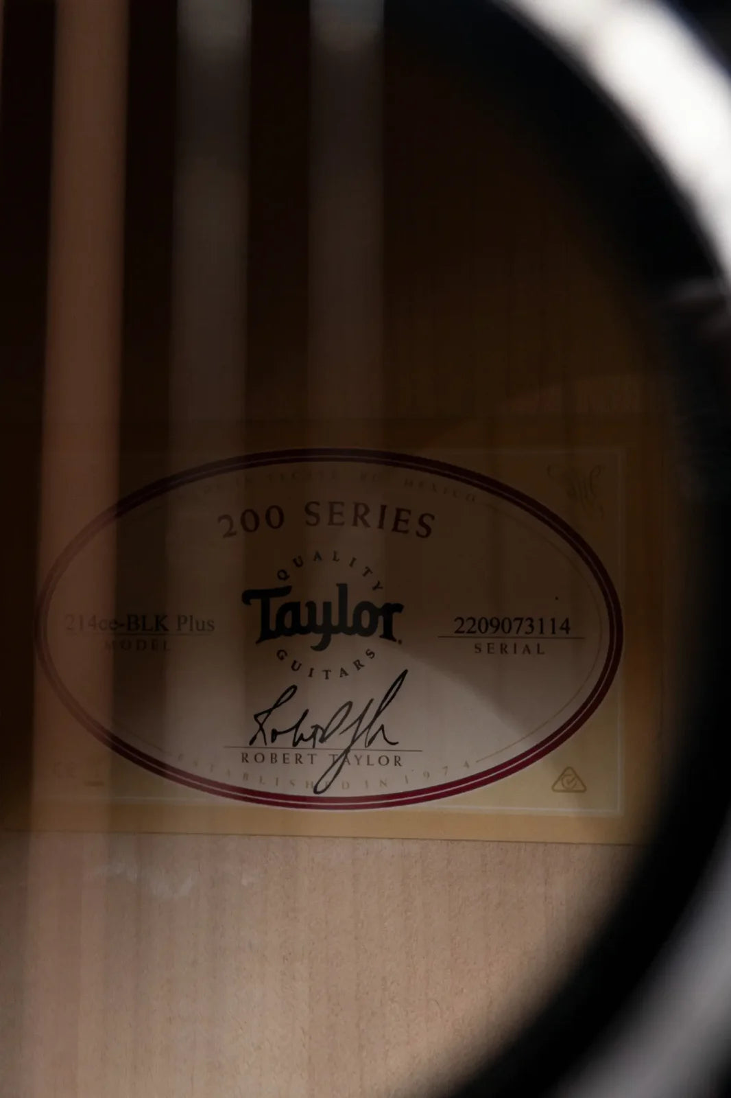 Taylor 214ce-BLK Plus Grand Auditorium Acoustic/Electric with Hardshell Case - Factory Demo