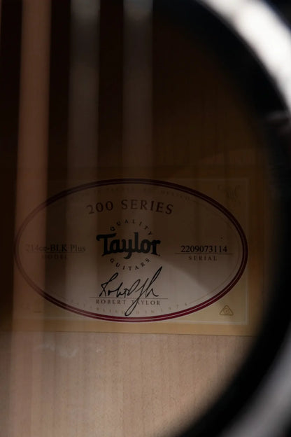 Taylor 214ce-BLK Plus Grand Auditorium Acoustic/Electric with Hardshell Case - Factory Demo