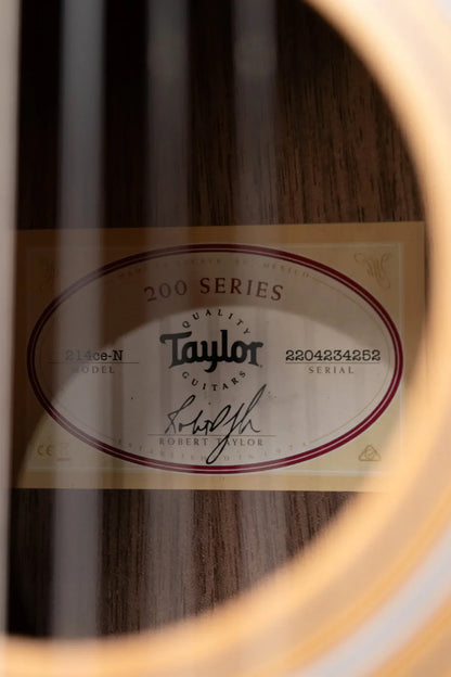 Taylor 214ce-N Nylon Grand Auditorium Acoustic/Electric with Gig Bag - Factory Demo