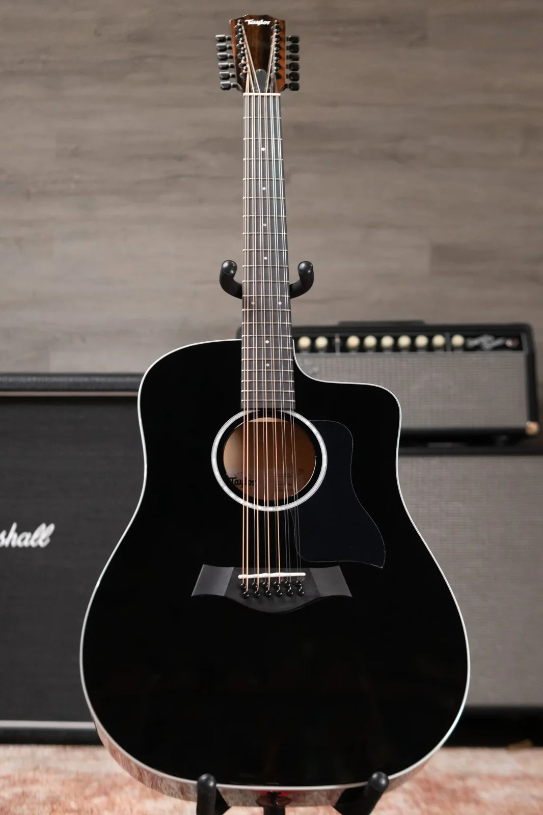 Taylor 250ce-BLK Plus 12-String Acoustic/Electric with Aerocase - Factory Demo