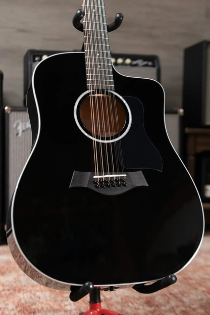 Taylor 250ce-BLK Plus 12-String Acoustic/Electric with Aerocase - Factory Demo