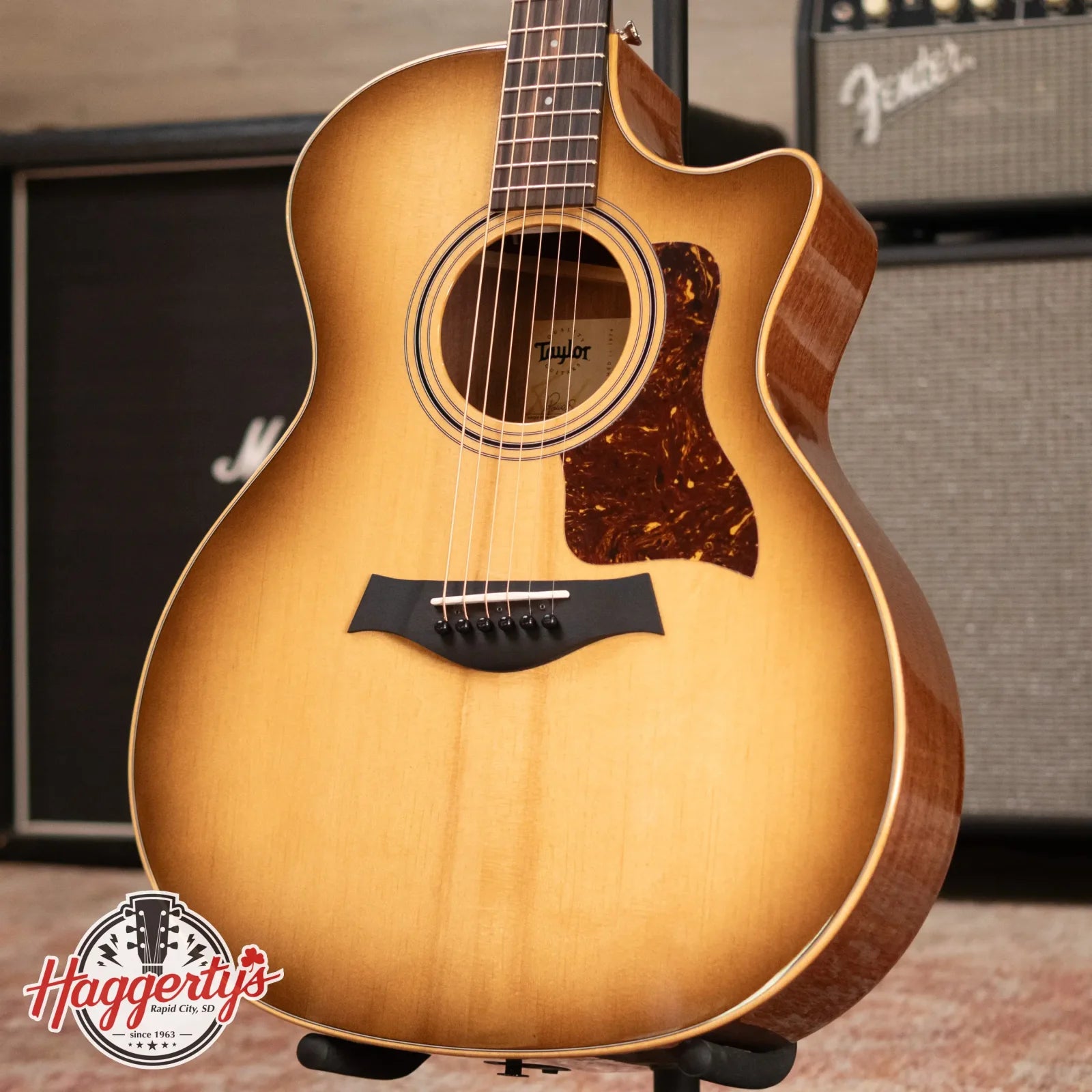 Taylor 314ce Studio Special Edition Grand Auditorium Acoustic/Electric - Shaded Edgeburst with Gig Bag