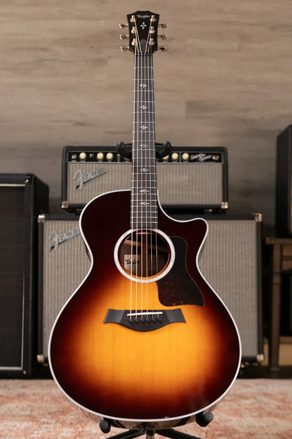 Taylor 412ce-R Grand Concert Acoustic/Electric - Tobacco Sunburst Top with Hardshell Case - Factory Demo