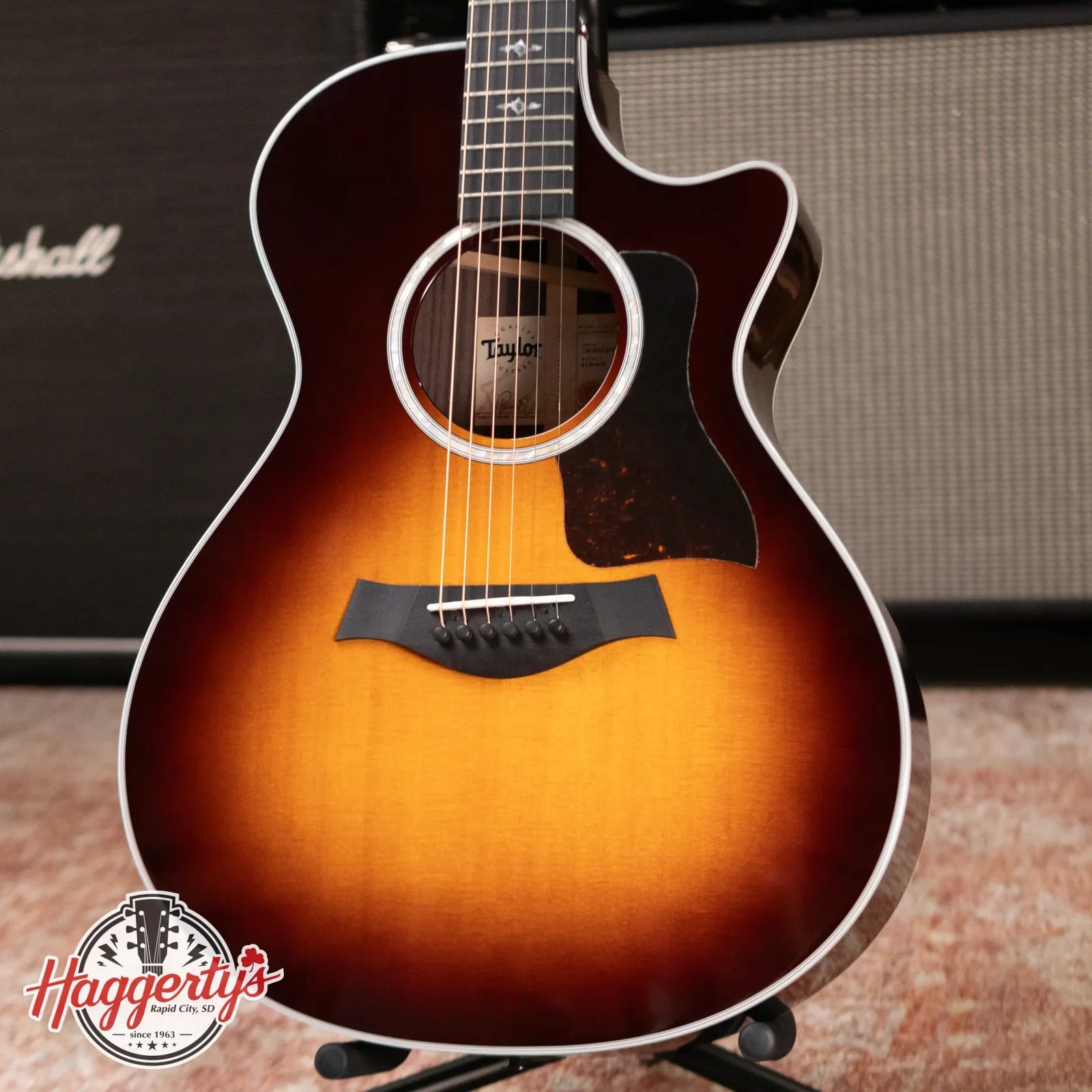 Taylor 412ce-R Grand Concert Acoustic/Electric - Tobacco Sunburst Top with Hardshell Case - Factory Demo