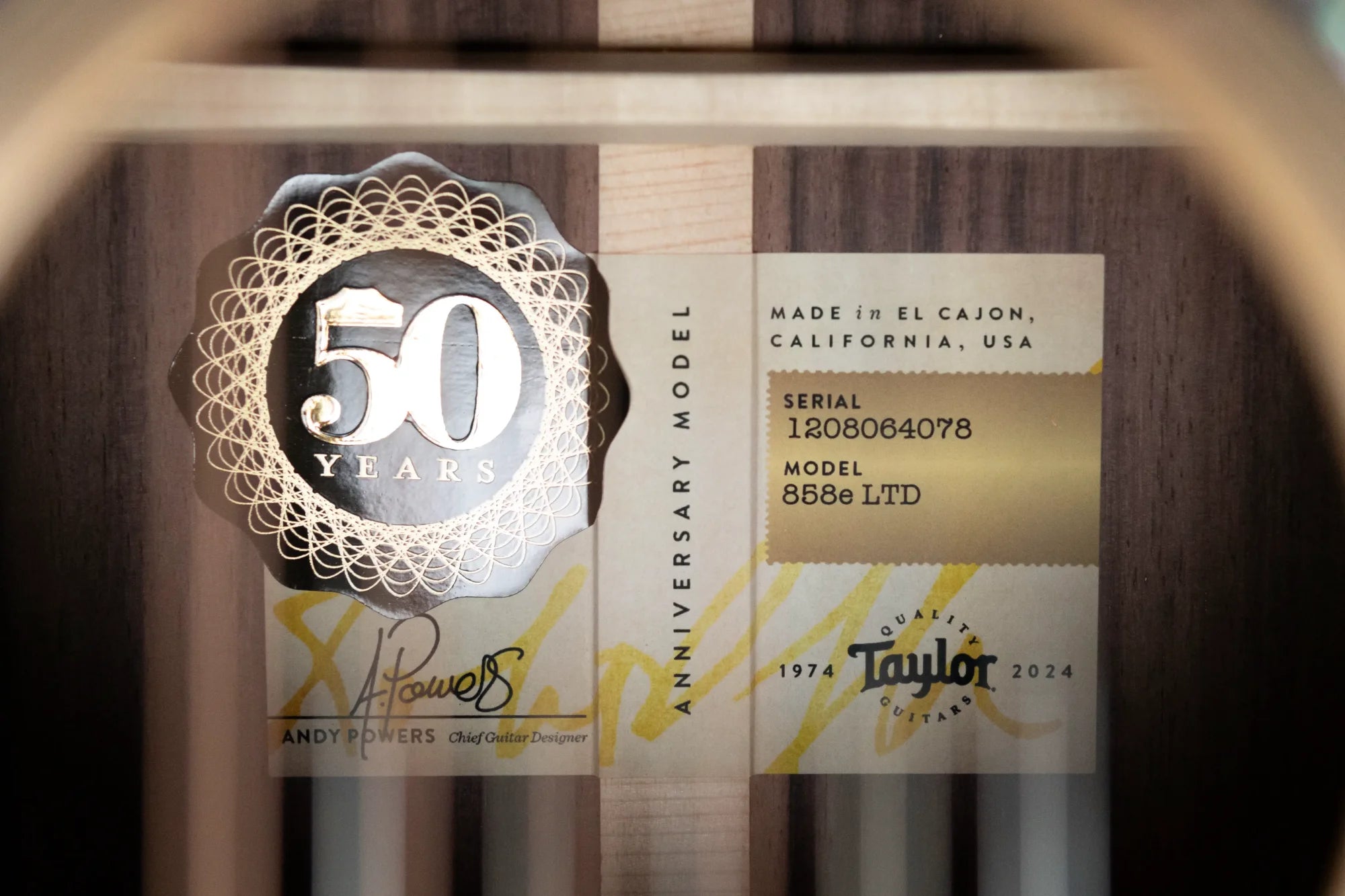 Taylor 858e LTD 50th Anniversary 12-String Grand Orchestra Acoustic/Electric with Hardshell Case