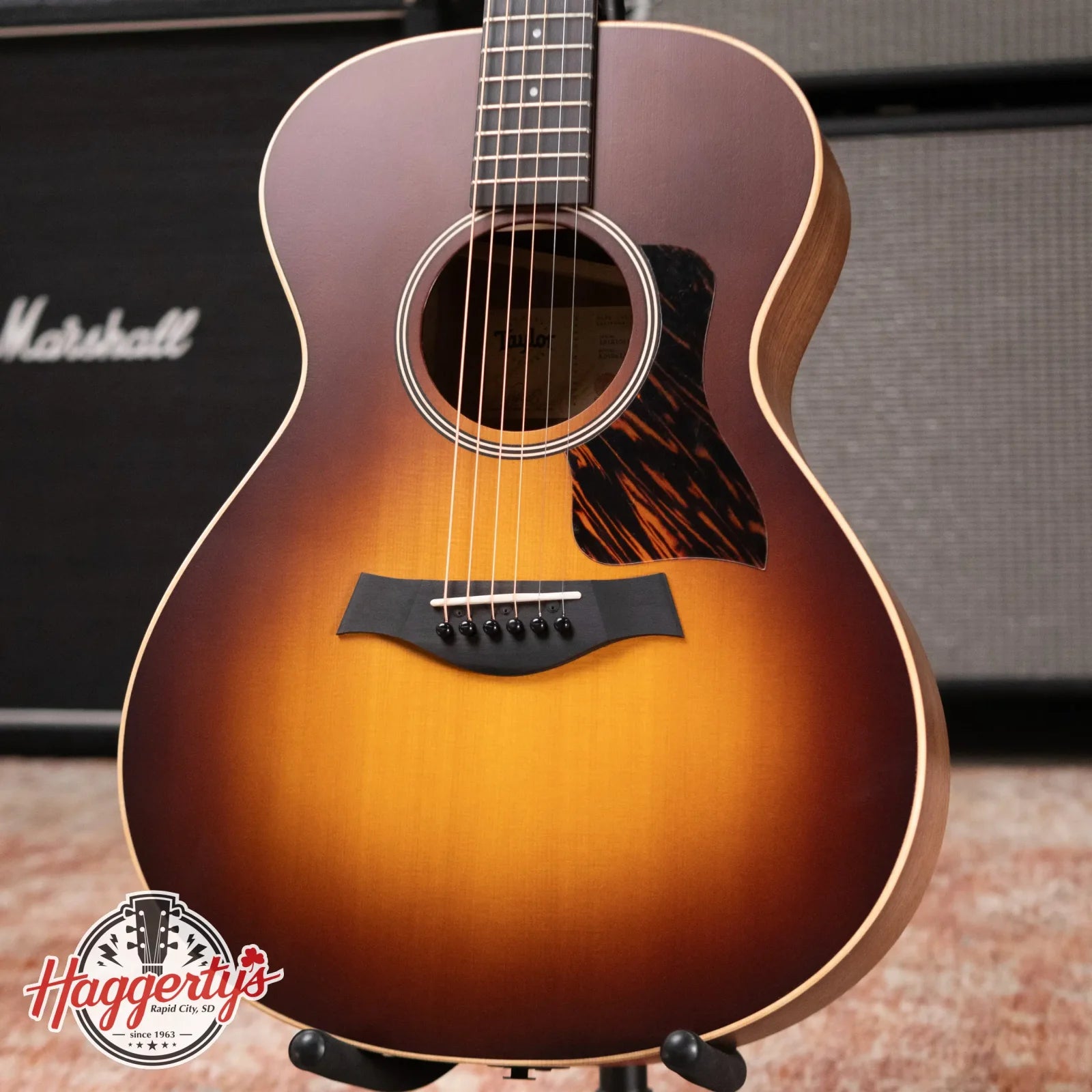 (Shipping Damage) Taylor AD12e-SB Grand Concert Acoustic/Electric with AeroCase