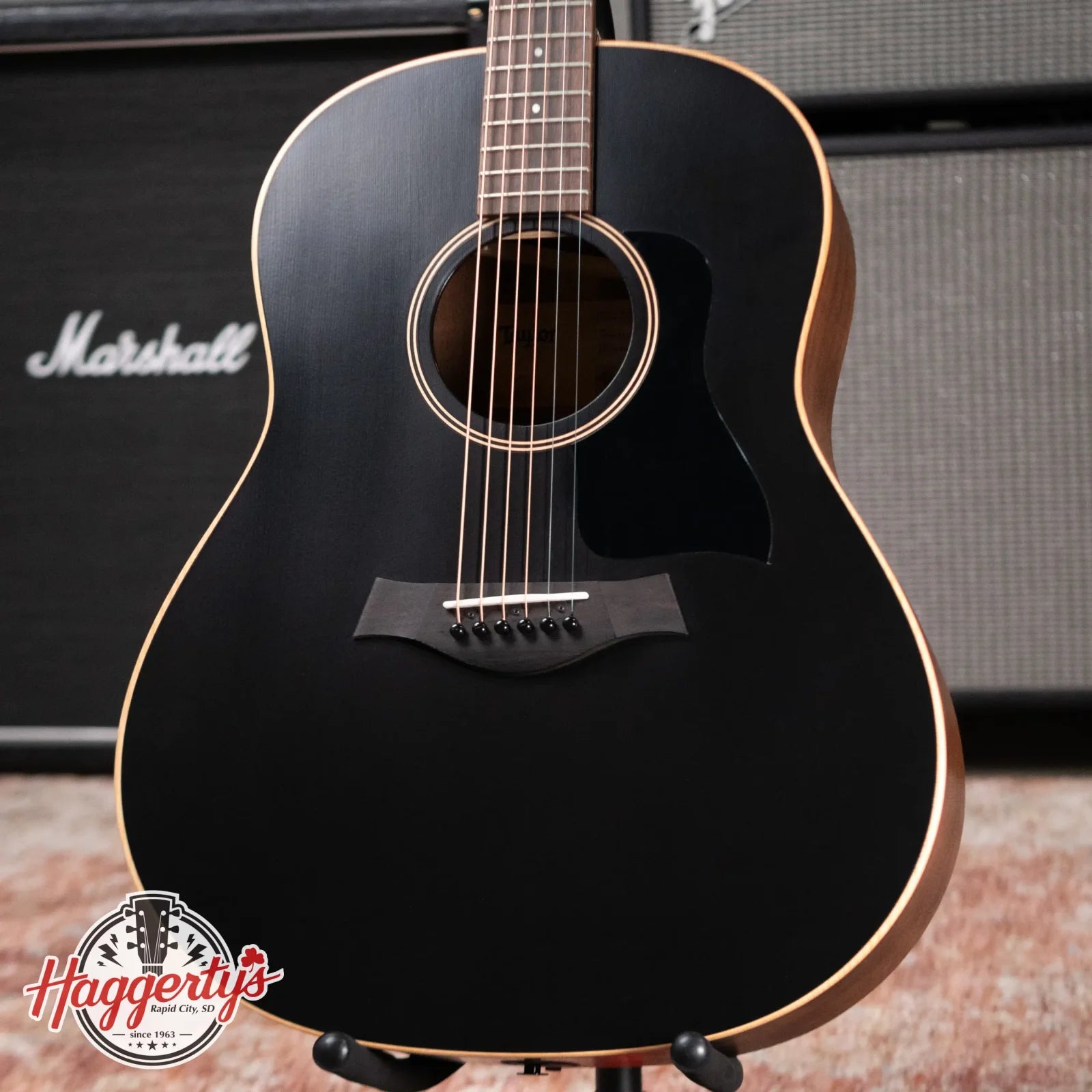 Taylor AD17e Blacktop Grand Pacific Acoustic/Electric with Aerocase - Factory Demo