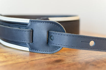 Taylor American Dream Leather Strap, White/Black, Taylor, 2.5"