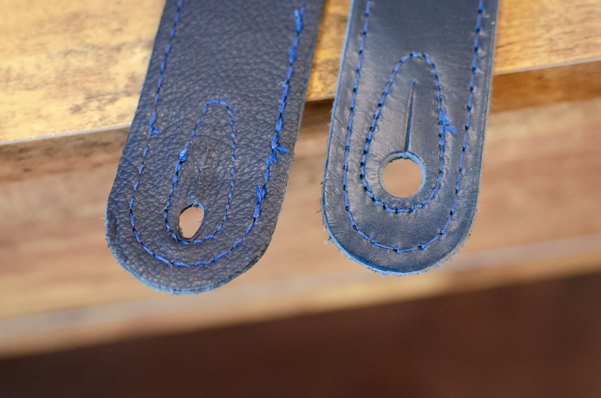 Taylor Blue Denim 2.5" Guitar Strap - Navy Edge
