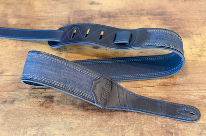 Taylor Blue Denim 2.5" Guitar Strap - Navy Edge